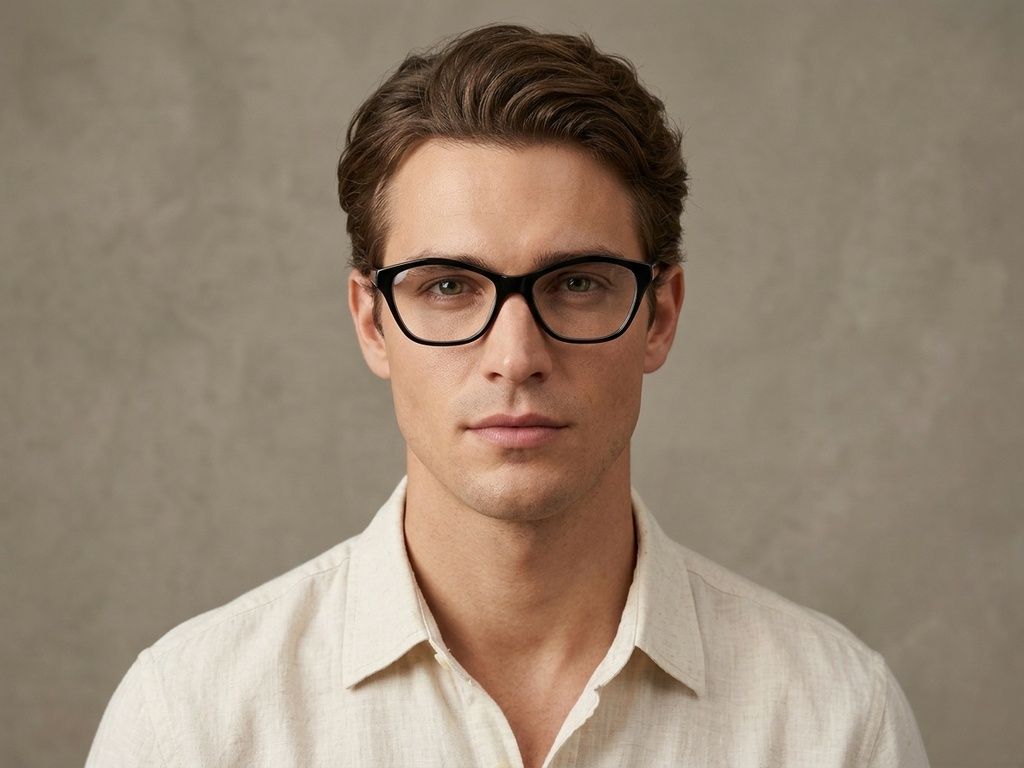 Geometric Black Acetate Glasses #BS2012-0666