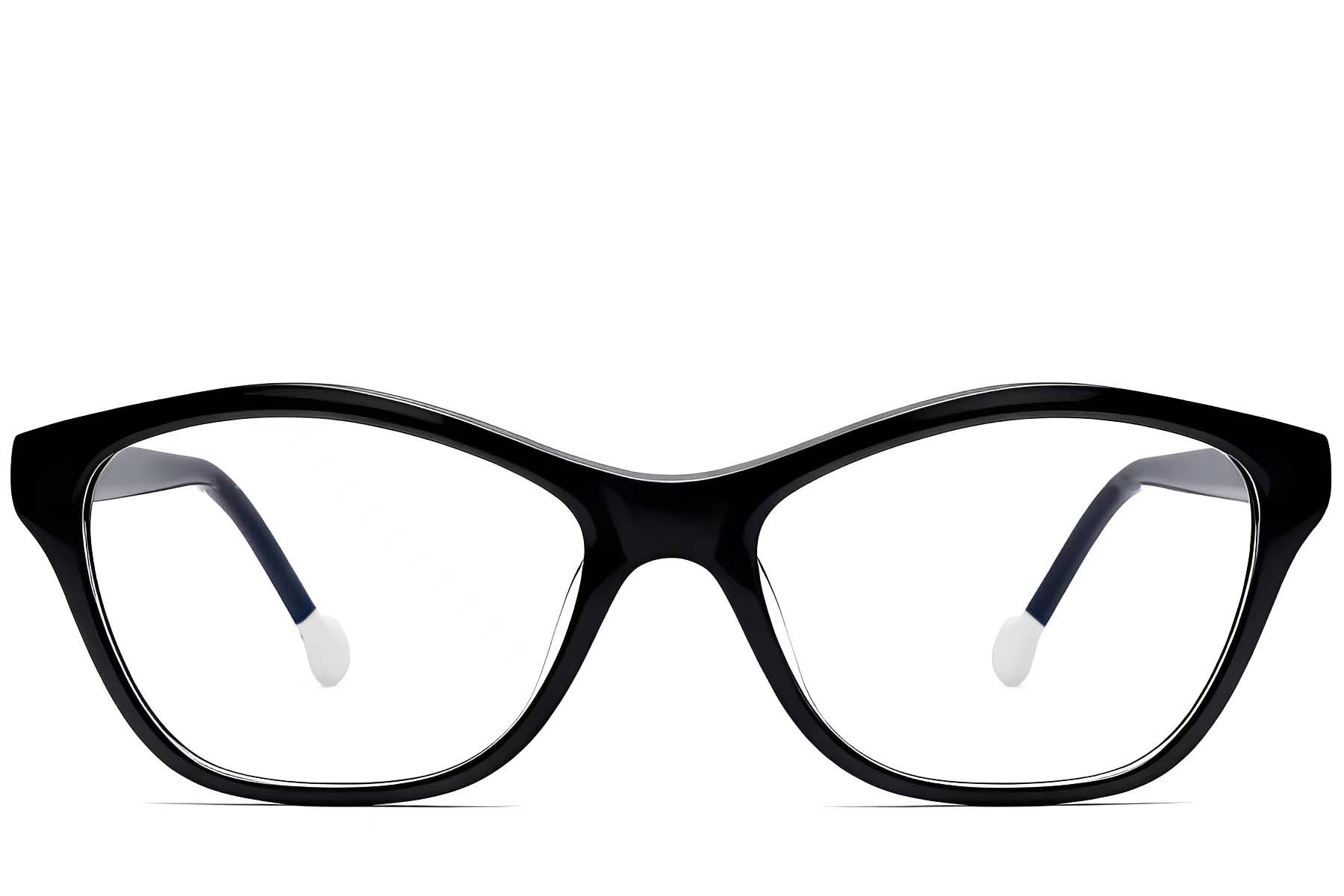 Geometric Black Acetate Glasses #BS2012-0666