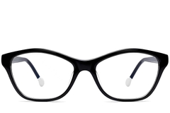 Geometric Black Acetate Glasses #BS2012-0666