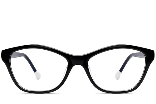 Lunettes géométriques en acétate noir #BS2012-0666