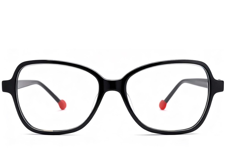 Gafas de acetato negras con forma de mariposa #BS2012-0668