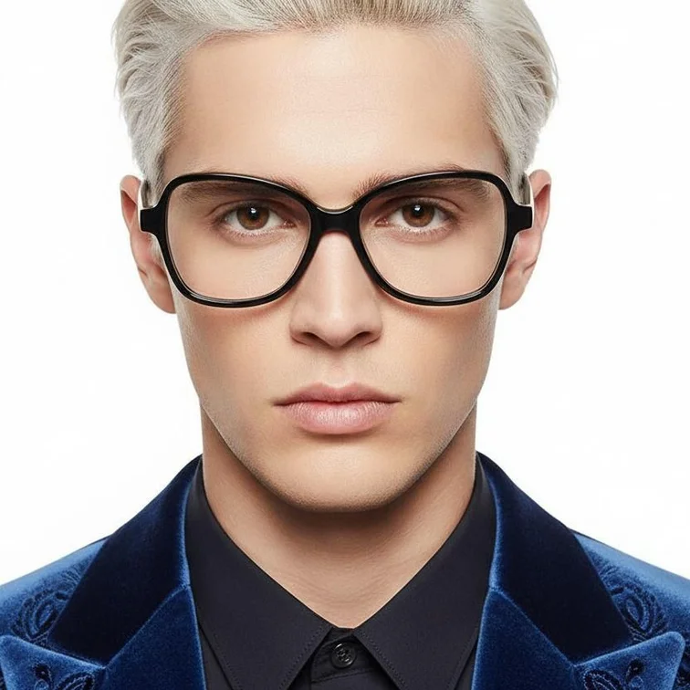 Lunettes papillon en acétate noir #BS2012-0668