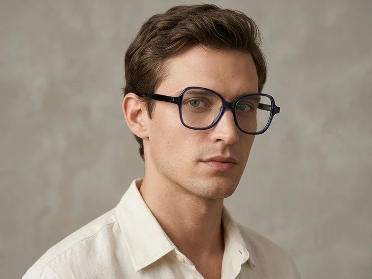 Lunettes en acétate bleu papillon #BS2012-0669