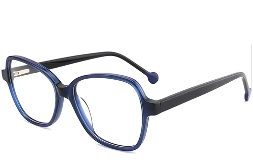 Lunettes en acétate bleu papillon #BS2012-0669