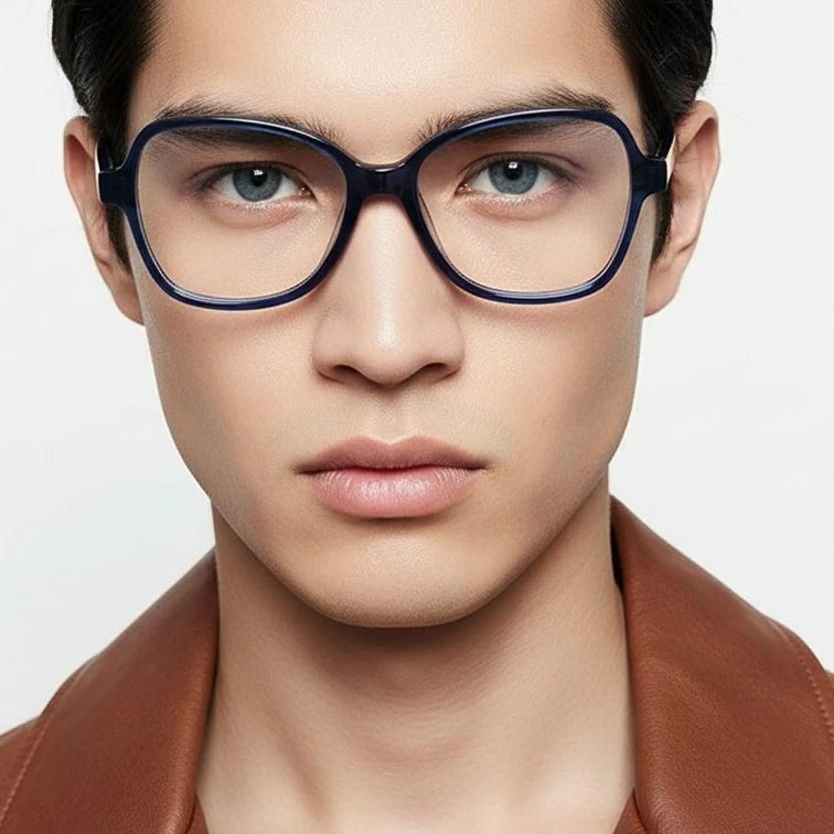 Lunettes en acétate bleu papillon #BS2012-0669