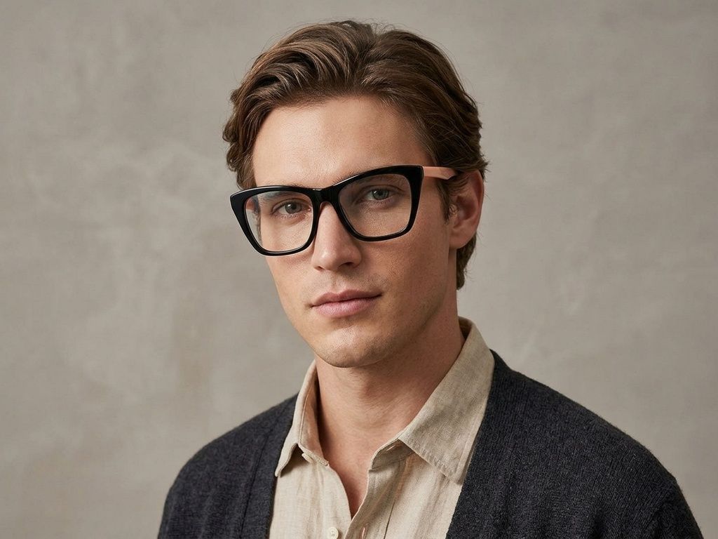 Gafas de acetato negras con forma de mariposa #BS2012-0670