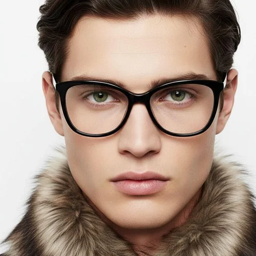 Lunettes papillon en acétate noir #BS2012-0677