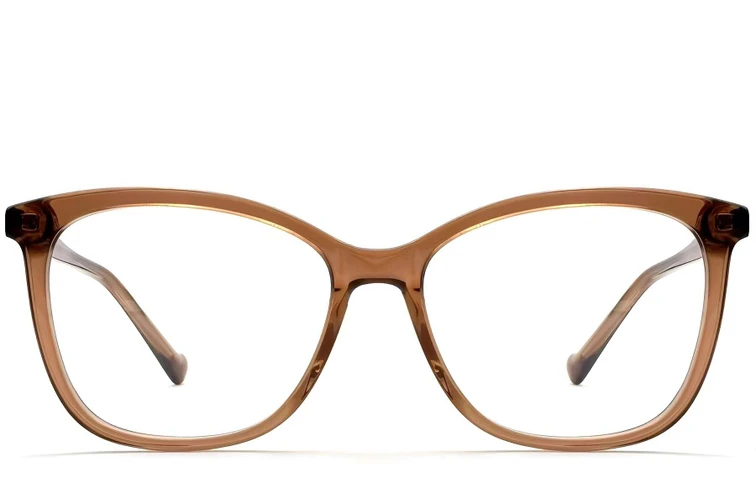 Gafas de acetato marrón mariposa #BS2012-0679