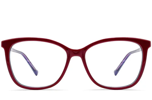 Lunettes papillon en acétate rouge #BS2012-0681