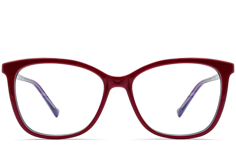 Lunettes papillon en acétate rouge #BS2012-0681