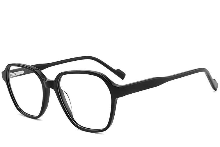 Gafas geométricas de acetato negro #BS2012-0684