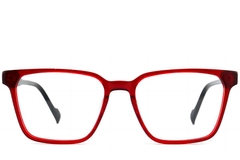 Rectangular Red Acetate Glasses #BS2012-0686