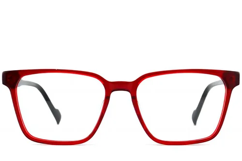 Verres rectangulaires en acétate rouge #BS2012-0686