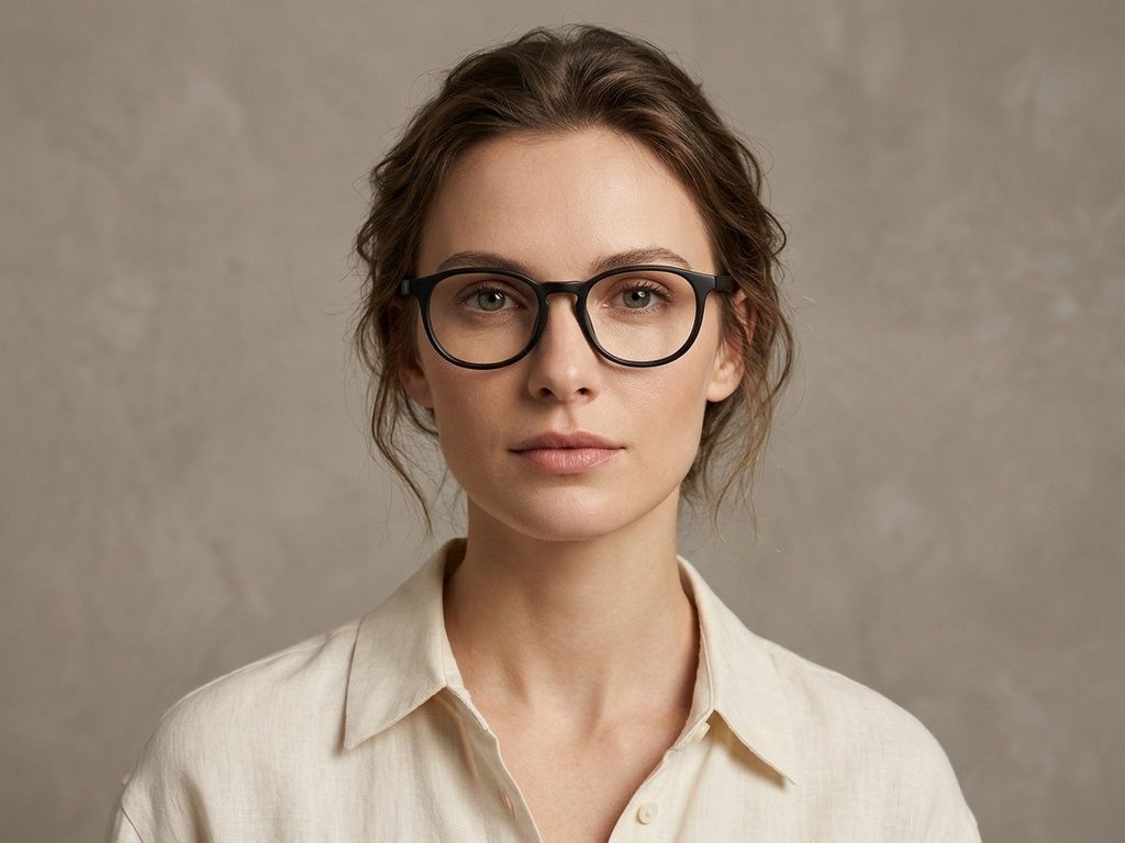 Lunettes géométriques en acétate noir #BS2012-0687
