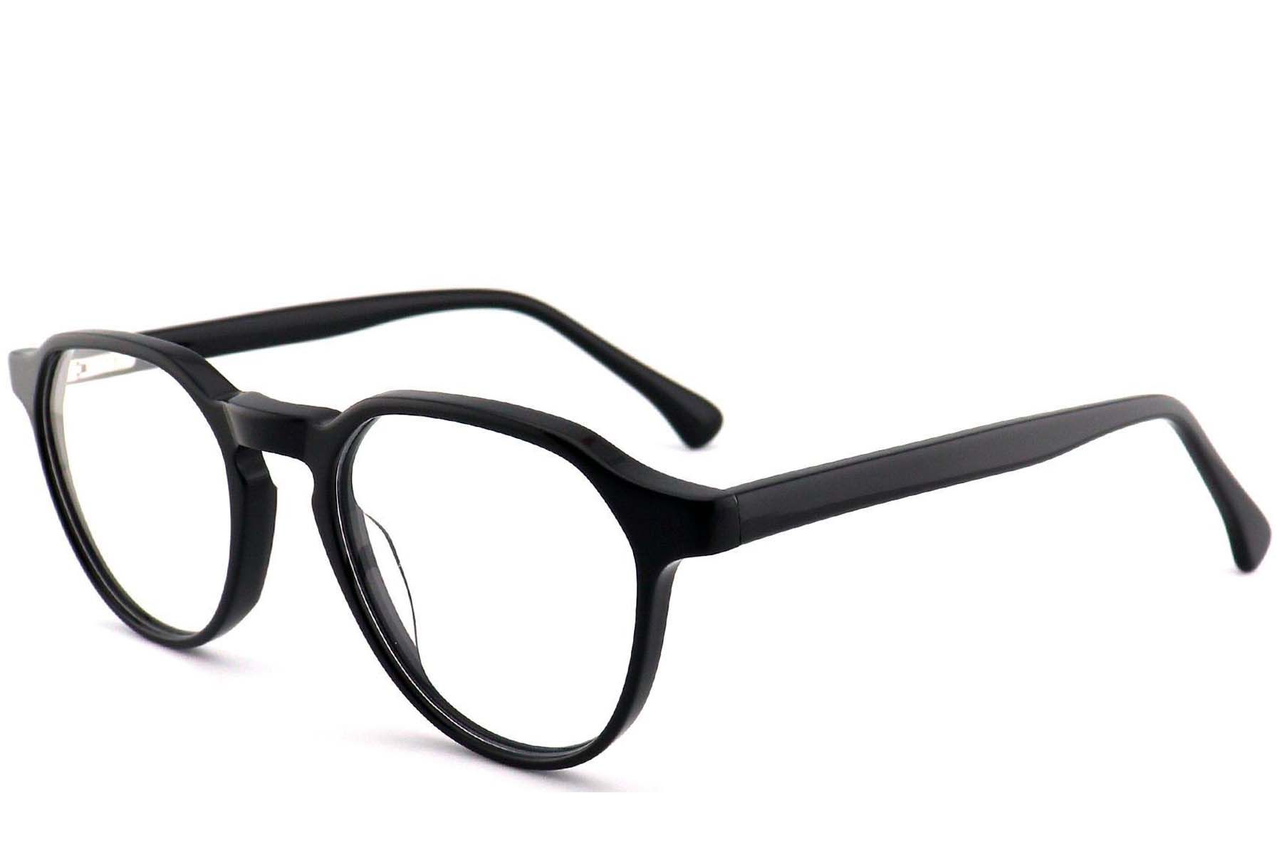 Geometric Black Acetate Glasses #BS2012-0687