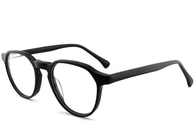 Gafas geométricas de acetato negro #BS2012-0687