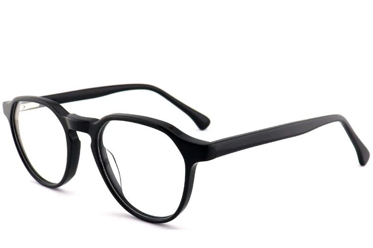 Gafas geométricas de acetato negro #BS2012-0687