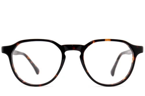 Lunettes en acétate à motif écaille de tortue géométrique #BS2012-0688