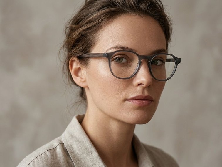 Geometric Grey Acetate Glasses #BS2012-0689
