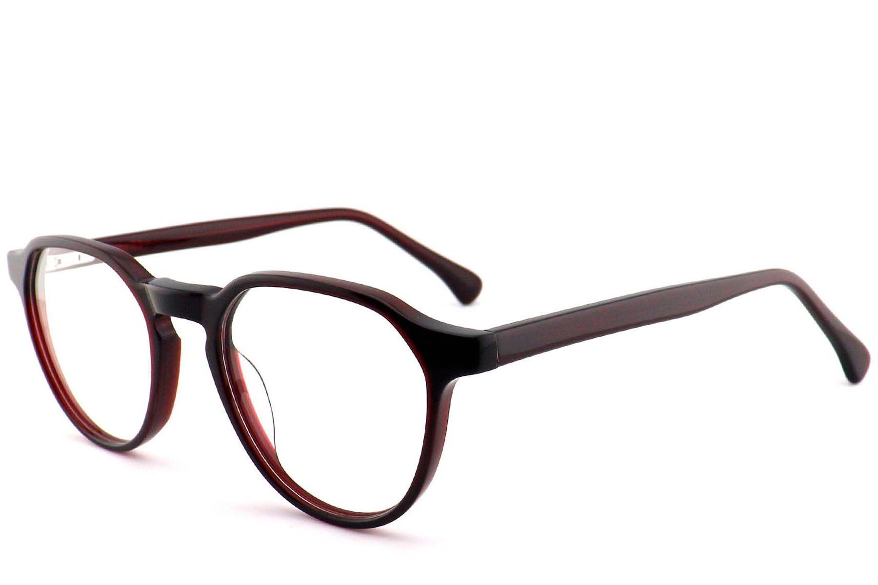 Geometric Red Acetate Glasses #BS2012-0691