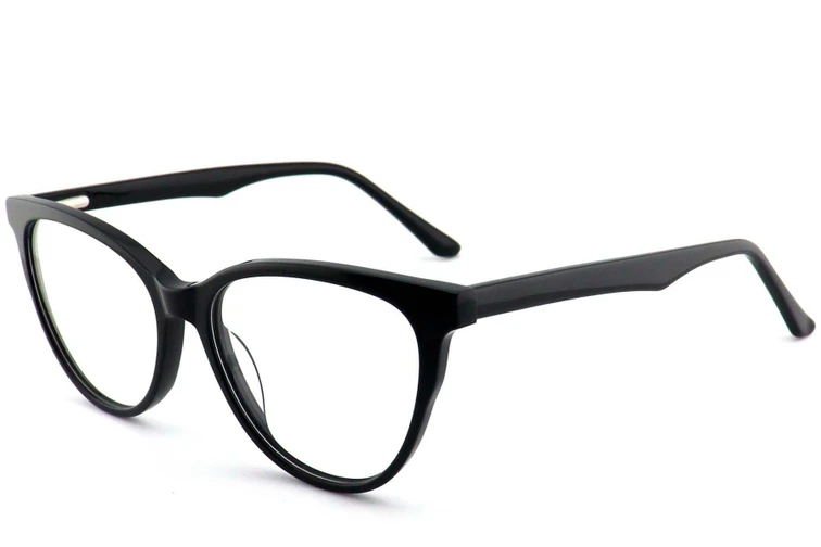 Schmetterlingsbrille aus schwarzem Acetat #BS2012-0692