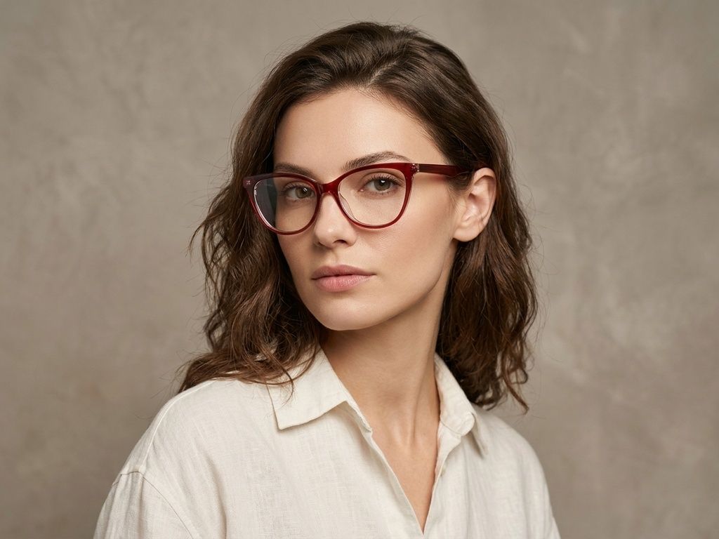 Butterfly Red Acetate Glasses #BS2012-0693