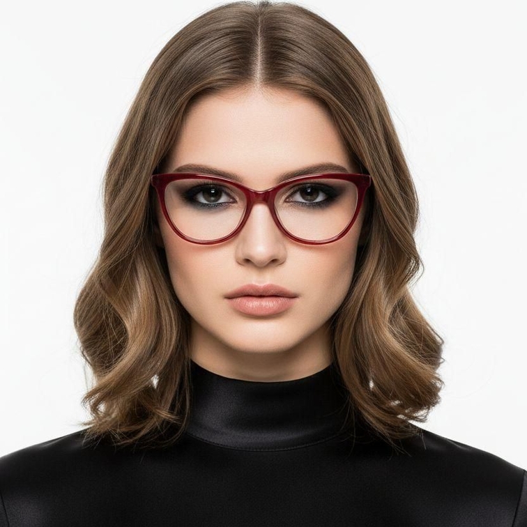 Butterfly Red Acetate Glasses #BS2012-0693