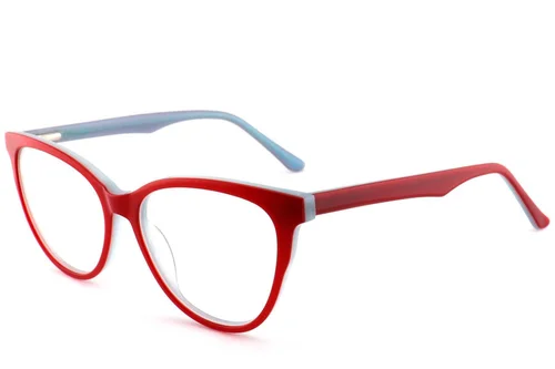 Lunettes papillon en acétate rouge #BS2012-0697