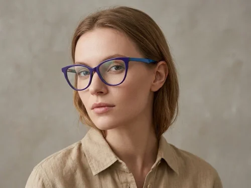 Lunettes en acétate bleu papillon #BS2012-0699