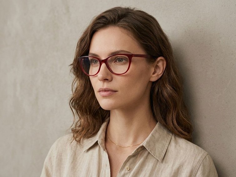 Butterfly Red Acetate Glasses #BS2012-0700