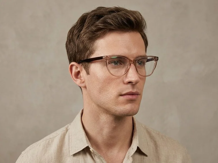 Gafas de acetato marrón mariposa #BS2012-0701