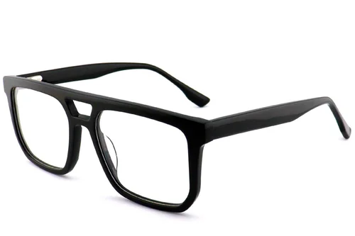Lunettes aviateur en acétate noir #BS2012-0702