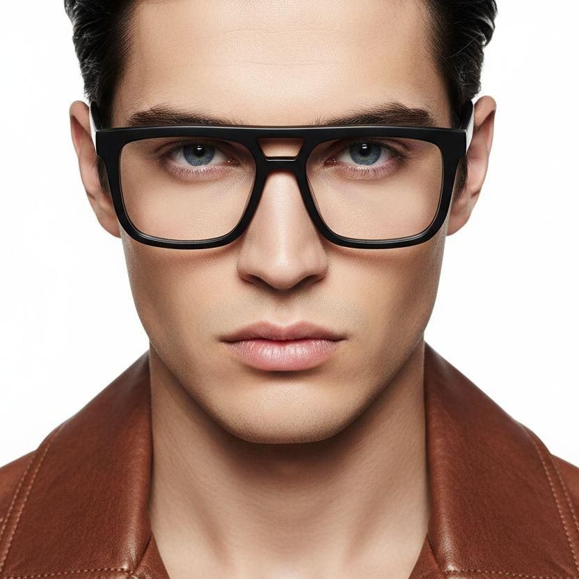 Aviator Black Acetate Glasses #BS2012-0702