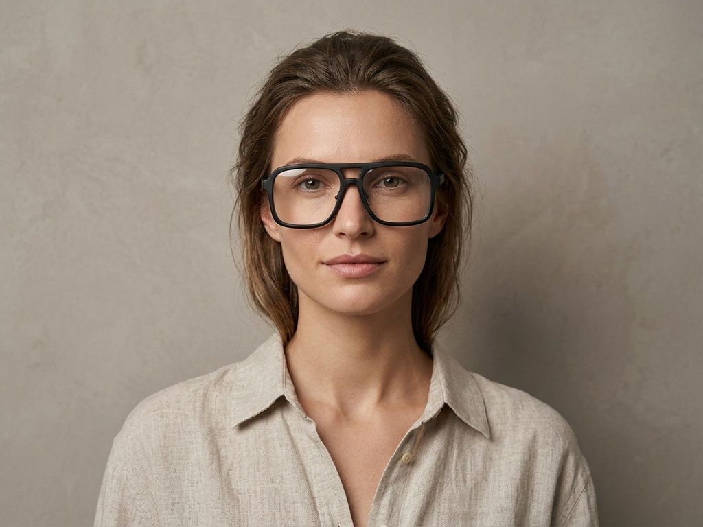 Aviator Grey Acetate Glasses #BS2012-0703