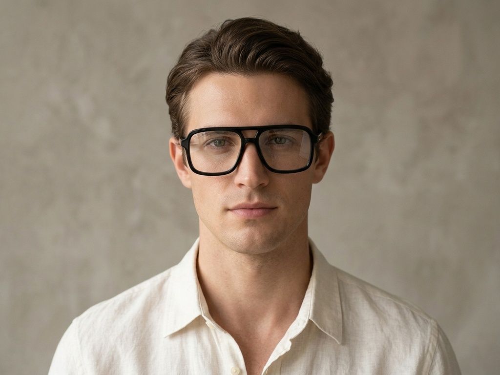 Aviator Grey Acetate Glasses #BS2012-0703