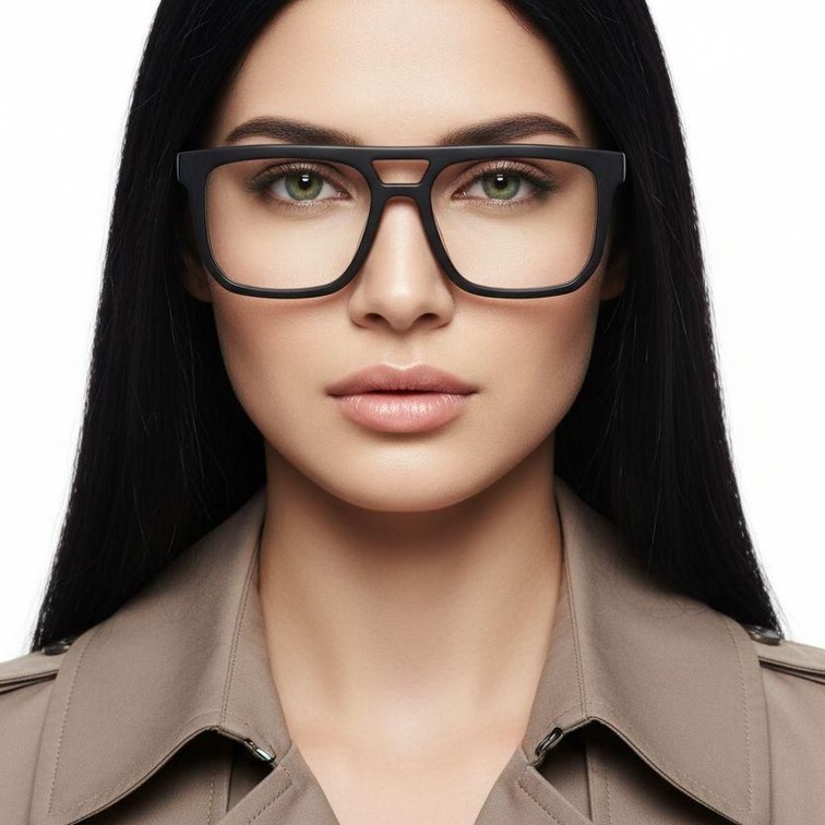 Aviator Grey Acetate Glasses #BS2012-0703