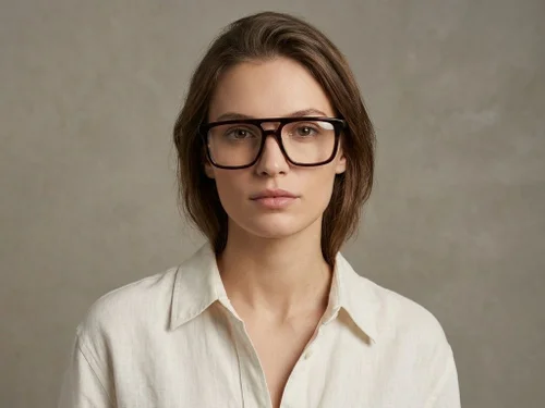 Lunettes aviateur en acétate marron #BS2012-0704