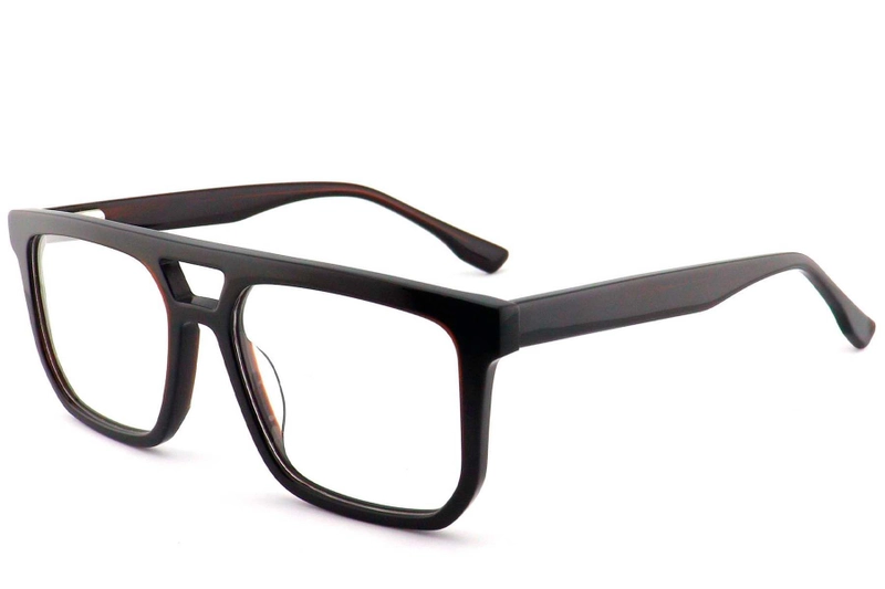 Gafas de acetato marrón estilo aviador # BS2012-0704