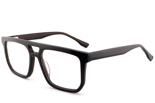 Aviator-Brille aus braunem Acetat #BS2012-0704