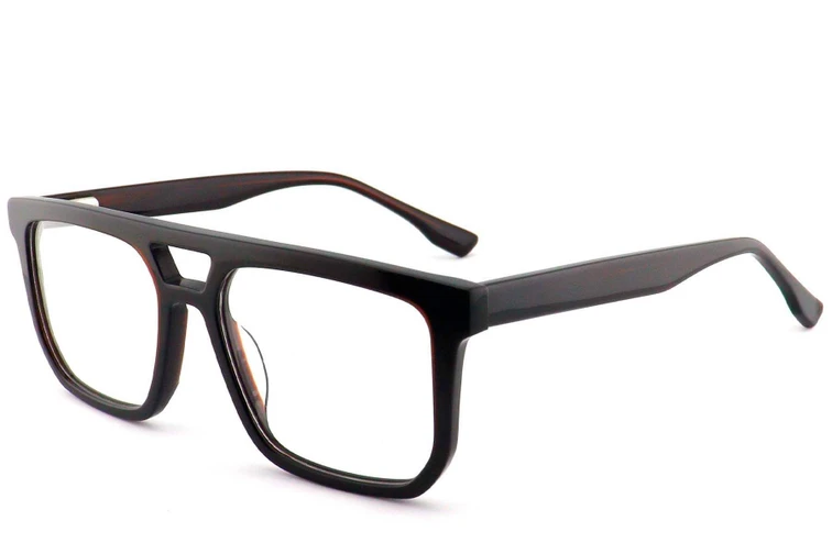 Lunettes aviateur en acétate marron #BS2012-0704