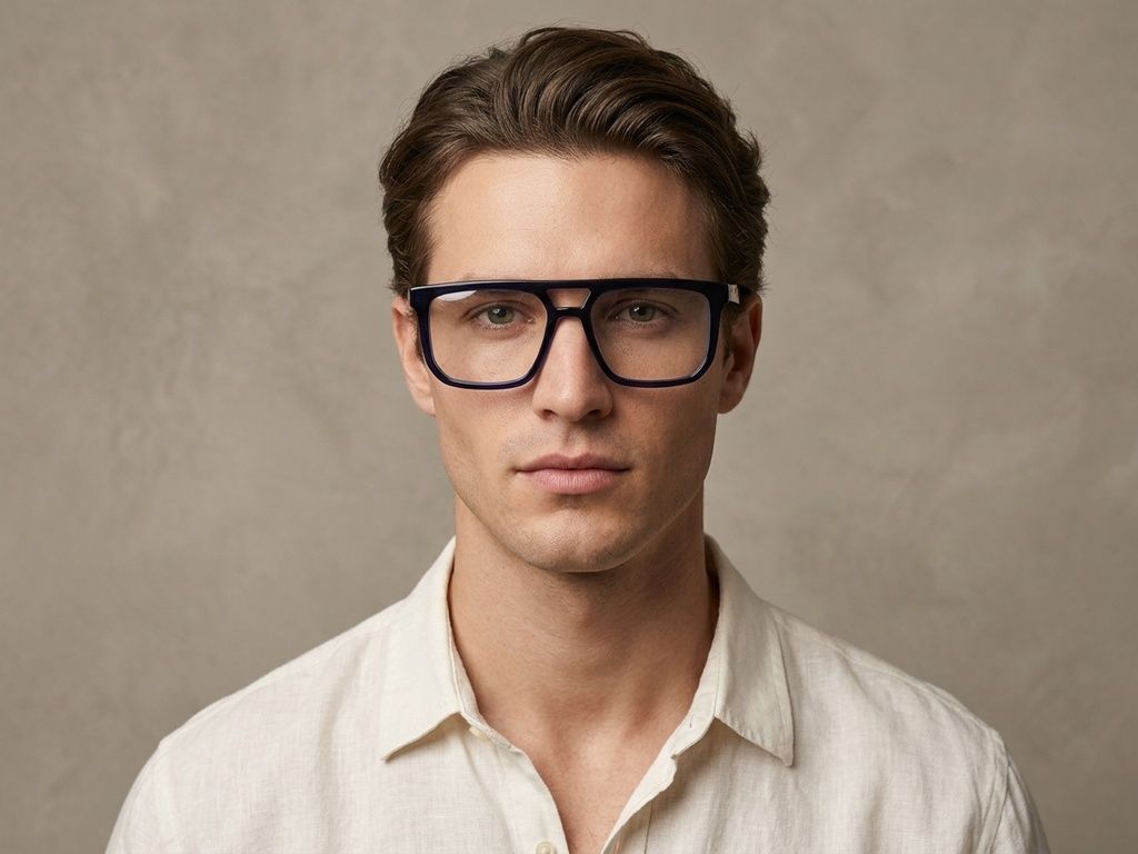 Gafas de acetato azul aviador #BS2012-0705