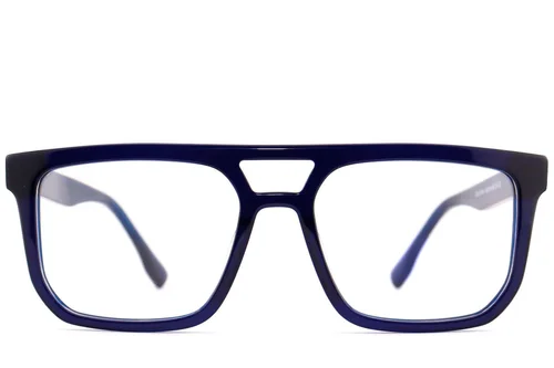 Lunettes aviateur en acétate bleu #BS2012-0705