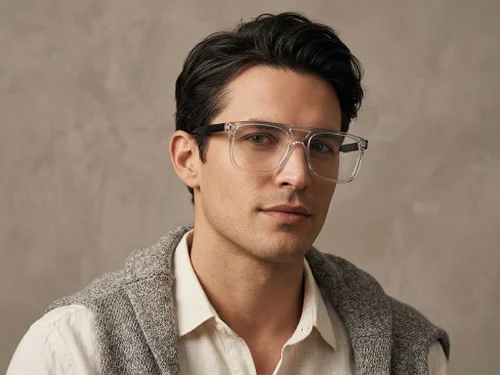 Lunettes aviateur en acétate transparent #BS2012-0706