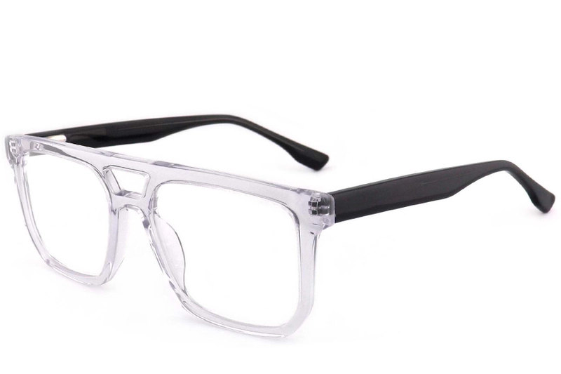 Lunettes aviateur en acétate transparent #BS2012-0706
