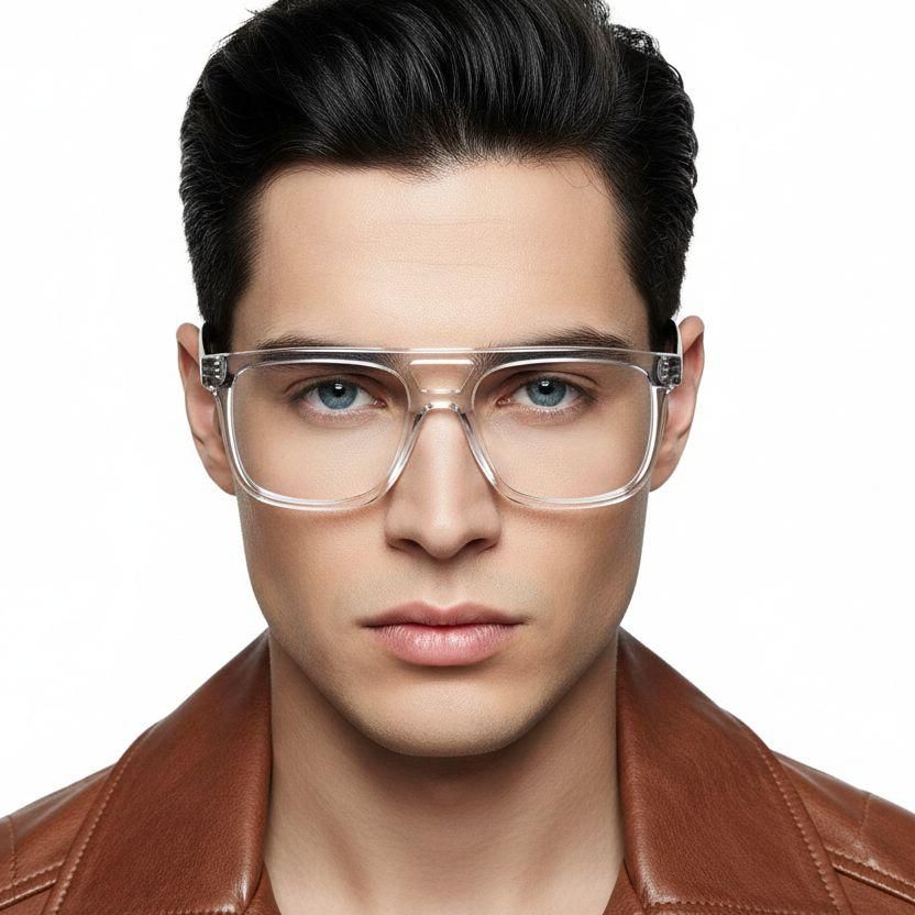 Aviator Transparent Acetate Glasses #BS2012-0706