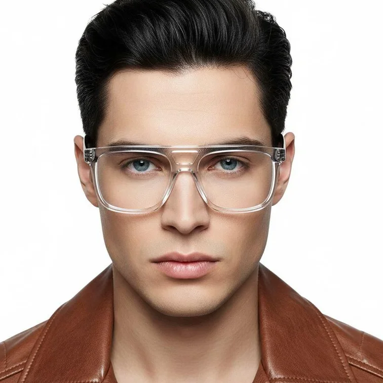Gafas de aviador de acetato transparente #BS2012-0706