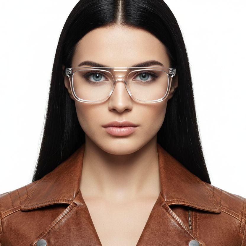 Aviator Transparent Acetate Glasses #BS2012-0706