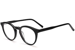 Oval Black Acetate Glasses #BS2012-0707