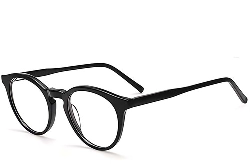 Oval Black Acetate Glasses #BS2012-0707