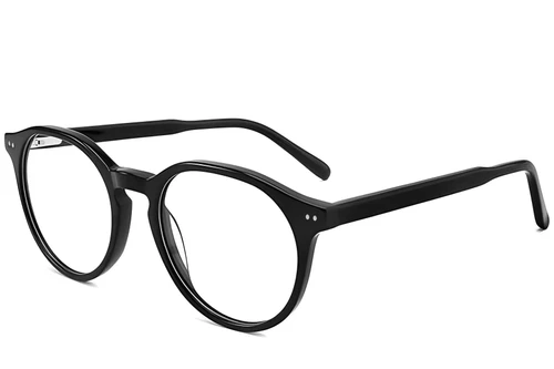 Ovale schwarze Acetatbrille #BS2012-0708